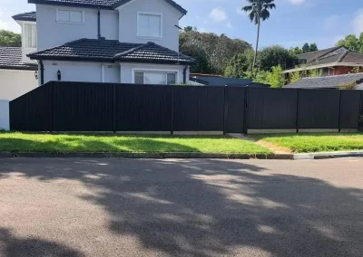 front colorbond fence with swing gate Penhurst