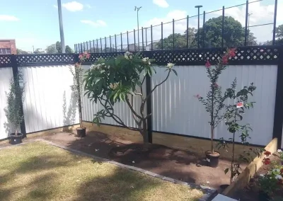 new fence with lattice topper St George