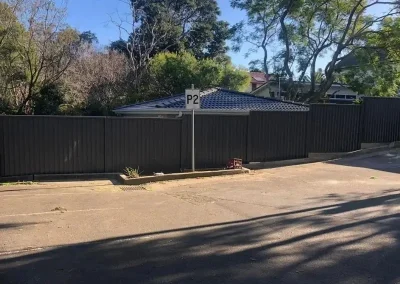 stepped colorbond fence St George