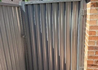 colorbond fence and entrance gate in South Hurstville