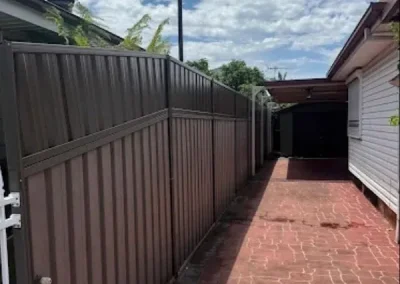 colorbond fence installed in Connells Point