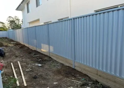 newly installed colorbond fence in Mortdale