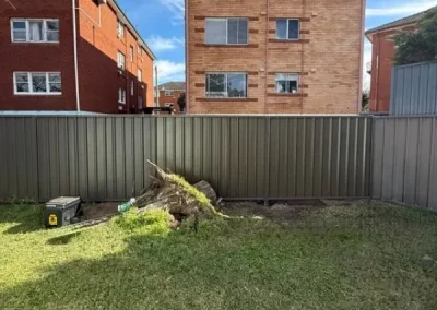 newly installed colorbond fence in Riverwood
